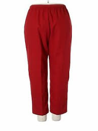 Details About Alfred Dunner Women Red Casual Pants 20 Plus