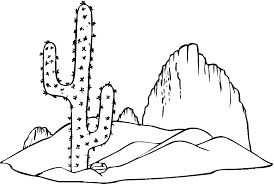 Printable Saguaro Cactus Coloring Page For Both Aldults And Kids