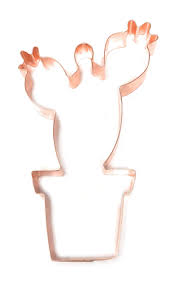 Note, clay pots might be a challenge when repotting because sometimes the cactus roots might penetrate the clay pot walls. Prickly Pear Flower Pot Cactus Copper Cookie Cutter Buy Online In Brunei At Brunei Desertcart Com Productid 103788065