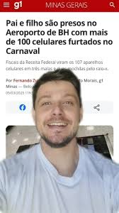 Pai e filho são presos no Aeroporto de BH com mais de 100 celulares  furtados no Carnaval. #humor #jornal #comedia