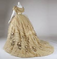 My plan wasn't to perfectly replicate it, just to create my dress in a similar way (and use the pattern). Dress Ball Gown Emile Pingat Circa 1860 Back Historical Dresses Vintage Gowns Victorian Fashion