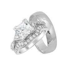 His Hers Silver Matching Wedding Bands Ring Sets For Him Her Walmart 7 7 White Gold Diamond Wedding Rings Cool Wedding Rings Engagement Rings Sapphire