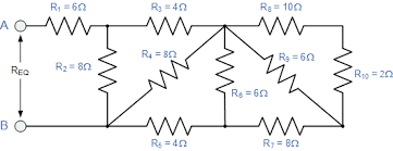 How to find equivalent resistance in a complex series parallel resistors circuit? Resistors In Series And Parallel Resistor Combinations