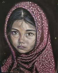 Charcoal and pastel School project This kid always amazes me