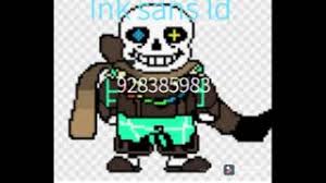 Inksans drawings on paigeeworld pictures of inksans. Ink Sans Roblox Id Youtube
