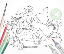 Christmas is one of the most special times of the year for kids. Gnomies In Love Digi Stamp Nordic Heart Christmas Etsy Digi Stamp Coloring Pages Heart Coloring Pages