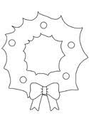 Santa clauses as coloring pages. Christmas Wreaths And Holly Coloring Pages