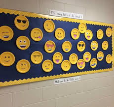 The Classroom Key Timeline Back To School Bulletin Boards Emoji Bulletin Board School Bulletin Boards