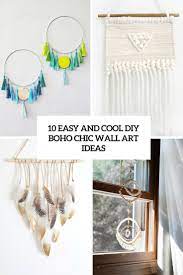 Diy boho boho wall decor ideas. 10 Easy And Cool Diy Boho Chic Wall Art Ideas Shelterness
