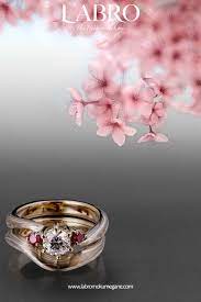 Spring And Cherry Blossom Sakura Period Is Very Special In Japan We Welcome The Spring With A Mokume Ga Wedding Ring Sets Fine Jewelry Jewelry Design Studio