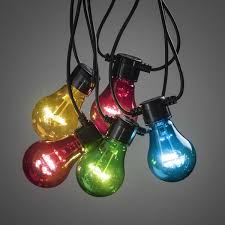 Konstsmide Festoon Light Add On Set With 10 Coloured Led Bulbs