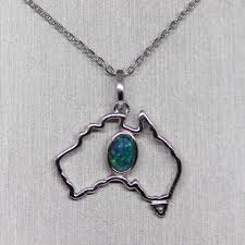 Sunnyside turquoise was mined mostly in the 1970's and has since been closed, so the only specimans available are from old stashes, which makes it more valuable. Silver Opal Australia Map Pendant Blue Green Austral Stones