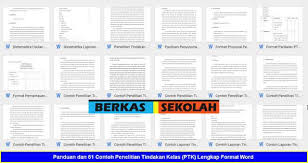 Berkas Sekolah Panduan Dan 61 Contoh Penelitian Tindakan Kelas Ptk Lengkap Format Word Sekolah Proposal Penelitian