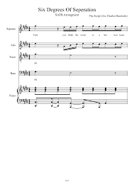 Six degrees of 'music man': Six Degrees Of Seperation Satb Preview Sheet Music For Piano Bass Mixed Duet Musescore Com