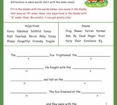 Alliteration Tongue Twisters F Worksheet Education Com Alliteration Tongue Twisters Classroom Literature