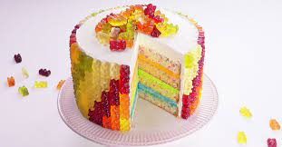 Sie hat ein hellbraunes fell. Kunterbunte Torte Mit Gummibaren Leckerschmecker