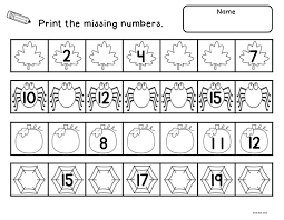 numbers 1 20 fall worksheets and math centers counting counting to 20 writing numbers math work stations