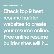 online resume builder