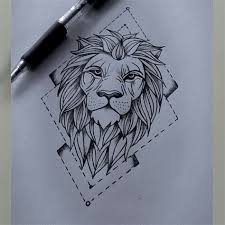 Lion Tattoo Drawing Tattoideas Tatto Lion Tattoo Lion Drawing Geometric Lion