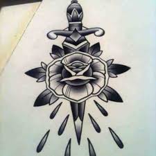 Dagger X Rose Tattoo Design Rose Tattoos Rose And Dagger Tattoo Traditional Tattoo