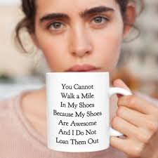 Buy Personalized Shoes Addict Mug, Shoe Lover Gift, Can't Walk a Mile in My  Shoes, Funny Shoes Quote, Own Awesome Shoes, Snarky Gift for Women Online  in India