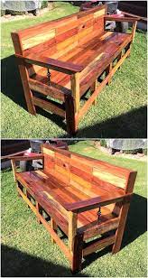 Reused Pallets Patio Bench Pallet Diy Diy Pallet Projects Wood Pallet Projects