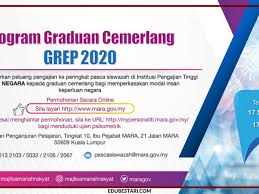 Bagi yang peminjam yang melanjutkan pengajian di bawah mara dalam peringkat ijazah boleh mengemukakan penangguhan bayaran balik. Permohonan Pinjaman Program Graduan Cemerlang Grep 2020 Mara Edu Bestari