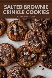 Salted Brownie Cookies Recipe Brownie Cookies Recipes Fudgy Cookie