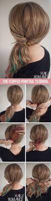Get Cute Hair In Less Than 1 Minute The Flipped Ponytail Hairstyle Tutorial Ponytail Hairstyles Tutorial Ponytail Hairstyles Easy Side Ponytail Hairstyles