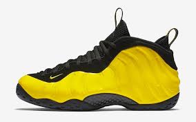 Black And Yellow 13s Release Date Nike Air Men S Foamposite One Medial Sneakers Nike Yellow Sneakers