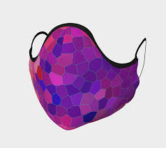 Pink Strawberry Abstract Mosaic Pattern Face Mask Face Covering In 2020 Mosaic Patterns Face Cover Mosaic