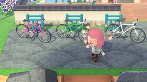 I bought the bike and tricycle and i can't seem to ride either. Bev Johnson On Twitter I Made Some Bike Racks Animalcrossing Acnh Nintendoswitch