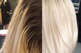Before Side After Side Someone S Holiday Ready Color By E Gomanova Step 1 Platinum Blonde Hair Blonde Hair Color Silver Hair Color