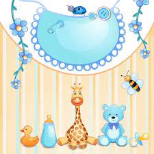 Cute Baby Cards Creative Design Graphics Vector 01 Vector Card Free Download Baby Cards Baby Shower Cards Baby Shower