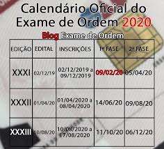 Lawonline courses and subscription services. Urgente Oab Divulga O Calendario 2020 Do Exame De Ordem Blog Exame De Ordem Mauricio Gieseler