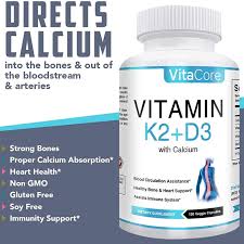 Vitamin d3 k2 supplement malaysia. Buy Vitacore Vitamin K2 Mk7 100 Mcg Vitamin D3 5000 Iu 4 Months Supply Supplement Bone And Heart Health Non Gm Easy To Swallow Vitamin D K Complex 120 Capsules 4