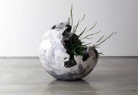 Jamie North Topfblumen Zement Kunst Betongarten