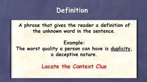 Context clues digital activities | free context clues worksheets. Six Types Of Context Clues For Reading Comprehension Ppt Download