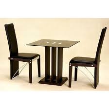 Troy Black Glass 2 Seater Dining Set Small Glass Dining Table Small Dining Table Glass Dining Table