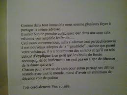 Ce délit est punit de cinq ans d'emprisonnement et de 45 000 € d'amende. Comment Ecrire A Son Voisin Trop Bruyant Quand Il Fait L Amour