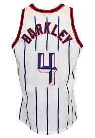 Charles barkley didn't express a lot of faith in a rockets comeback in the western conference finals after getting blown out in game 1 in houston by the golden state warriors. Lot Detail 1996 97 Charles Barkley Houston Rockets Game Used Home Jersey Sourced From Equipment Manager S Family