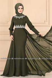 Modaselvim Abiye Tas Ve Incili Pelerinli Abiye 9018w153 Haki The Dress Moda Stilleri Musluman Modasi