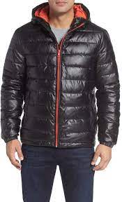 Cole Haan Quilted Faux Leather Hooded Puffer Jacket Nordstrom Puffer Jackets Cole Haan Men Jackets