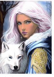 Festive wolf drawing by 84-year-old artist