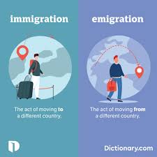 Immigration vs. emigration: do you know the difference between these words?  🤔 An emigrant is someone who emigrates—moves away from a country. An  immigrant is someone who immigrates—moves to a different country.