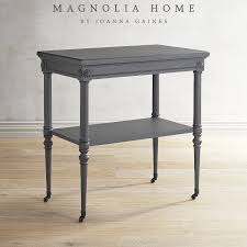 Magnolia Home Petite Rosette Gray Accent Table Magnolia Home Collection Country Dining Rooms Country Decor