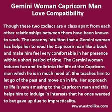 They are distant and different in almost everything, so. Gemini Woman And Capricorn Man Love Compatibility Aquarius Men Love Capricorn Love Compatibility Pisces Woman Compatibility