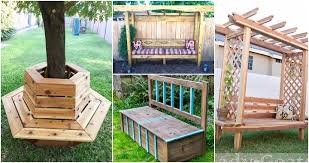Building a bench with a backrest is easier than you think. 75 Ultimate Diy Outdoor Bench Plans Diy Crafts
