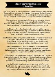 Baxter Black I Know You Ll Miss This Man When A Cowboy Passes Away Funeral Poems Words Of Wisdom Quotes Baxter Black