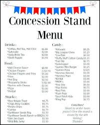 Manages cash and credit card transactions. Concession Stand Menu Template